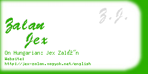 zalan jex business card